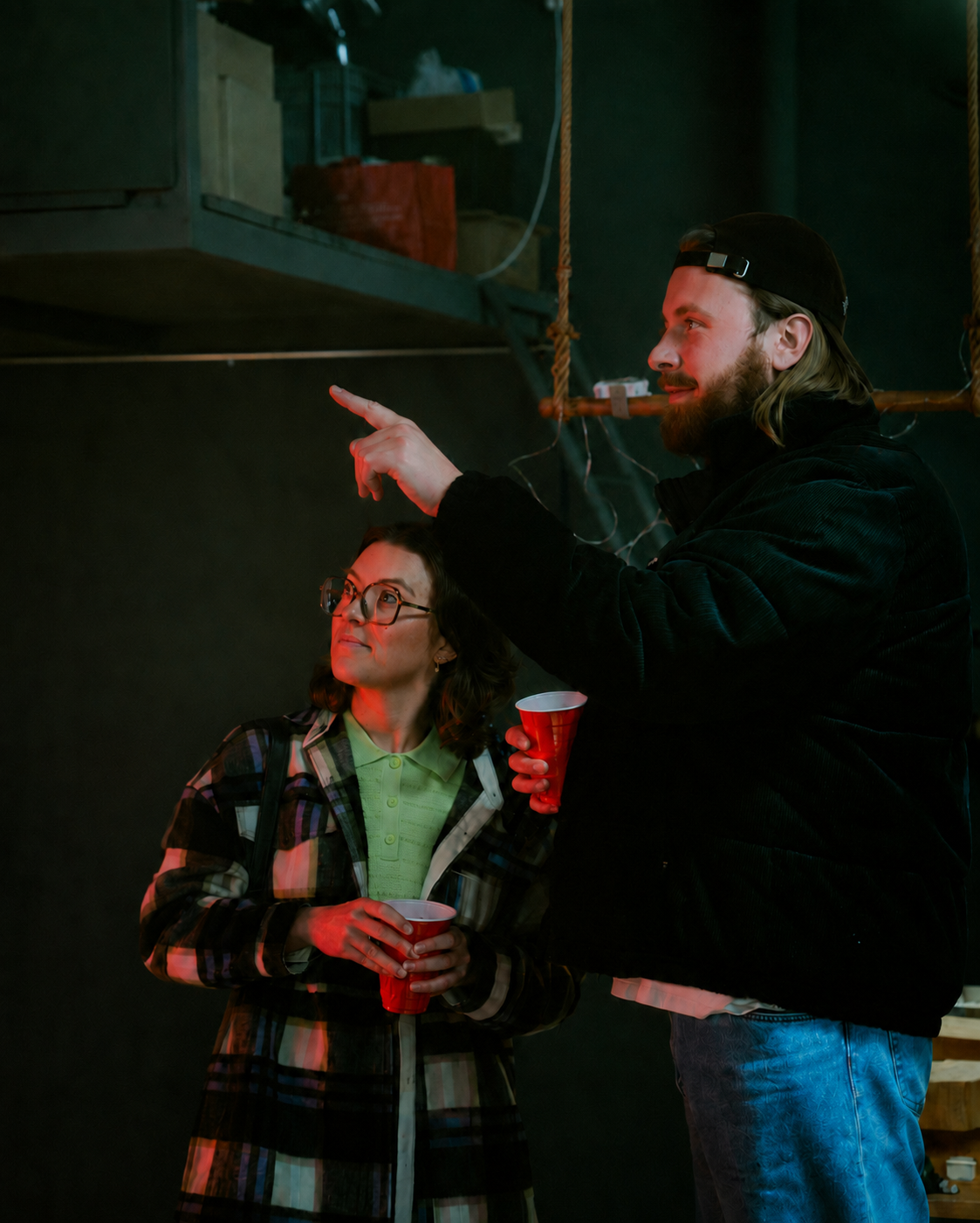 Sabine et Mathias dans leur studio